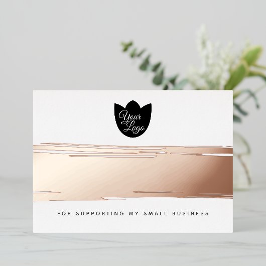 Uw Logo moderne Dank u Echte Kaart van de Korting (Staand Voorkant)