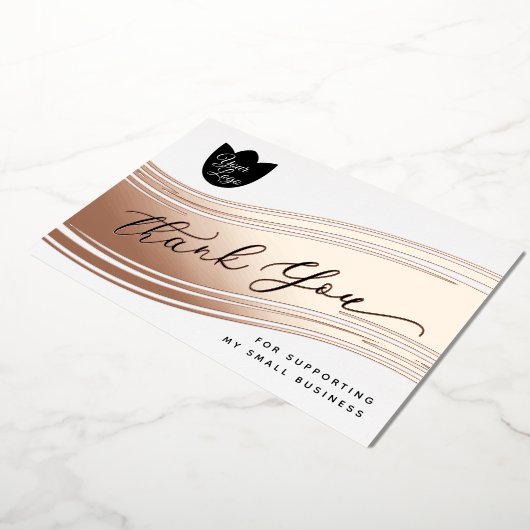 Uw Logo Moderne Dank U Kaart Echte Folie Korting (Gedraaid)