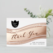 Uw Logo Moderne Dank U Kaart Echte Folie Korting (Staand Voorkant)