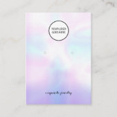 Uw Logo Moderne Holografische Oorbel Display Kaart Visitekaartje (Voorkant)