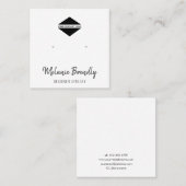 Uw Logo moderne juwelenoorscherm Vierkante Visitekaartje (Voorkant / Achterkant)