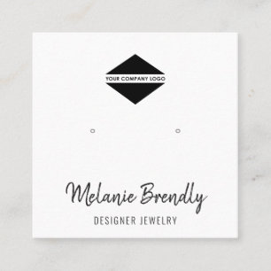 Uw Logo moderne juwelenoorscherm Vierkante Visitekaartje