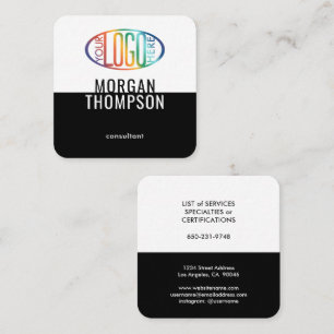 Uw Logo Moderne Minimalistische Kraft Forest Green Vierkante Visitekaartje