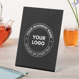 Uw Logo Moderne Opgelate Tekst & Elementen Reclamebord Met Voetstuk