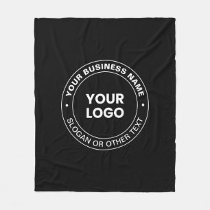 Uw Logo Moderne Opmakbare Tekst & Elementen Fleece Deken