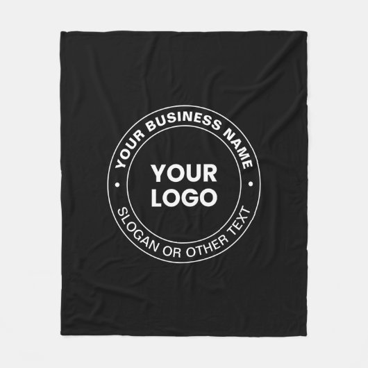 Uw Logo | Moderne Opmakbare Tekst & Elementen Fleece Deken (Voorkant)