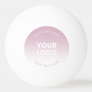 Uw Logo Moderne Stof Roze & Wit Ombre Pingpongbal