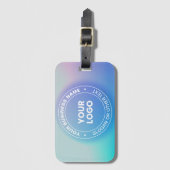 Uw Logo | Moderne vervagende kleur Ombre & witte t Bagagelabel (Voorkant (verticaal))