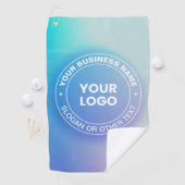 Uw Logo | Moderne vervagende kleur Ombre & witte t Golfhanddoek (Insitu)