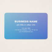 Uw Logo | Moderne vervagende kleur Ombre & witte t Visitekaartje (Achterkant)