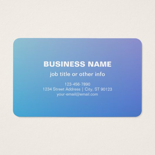 Uw Logo | Moderne vervagende kleur Ombre & witte t Visitekaartje