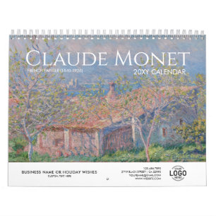 Uw Logo Monet Art Business Gift-promotie 2023 Kalender