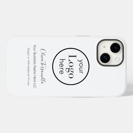 Uw Logo naam bedrijf Case-Mate iPhone Case (Achterkant (horizontaal))