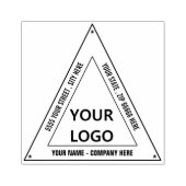 Uw Logo Naam Driehoekstempel Adres Aangepast Rubberstempel (Afrduk)
