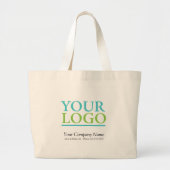 Uw Logo, naam en website. Grote Tote Bag (Voorkant)
