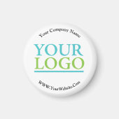 Uw Logo, naam en website Magneet (Voorkant)