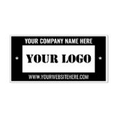 Uw logo naam info kleur rubber stempel voorbeeld (Afrduk)