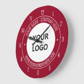 Uw Logo Naam Info Kleuren Promotionele wandklok (Hoek)