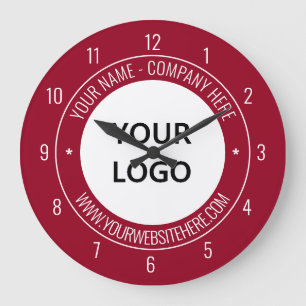 Uw Logo Naam Info Kleuren Promotionele wandklok