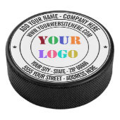 Uw Logo Naam Tekst Info Hockey Puck Sjabloon (3/4)