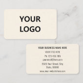 Uw Logo, Naam, Titel, Telefoon, E-mail, Adres, Web Visitekaartje (Voorkant / Achterkant)