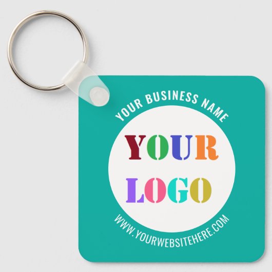 Uw Logo Naam Website Kleurt Sleutelhanger Promotie (Voorkant)