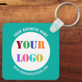 Uw Logo Naam Website Kleurt Sleutelhanger Promotie (Achterkant)
