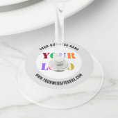 Uw Logo Naam Website Label Bedrijfs Wijnglas (Dichtbij)
