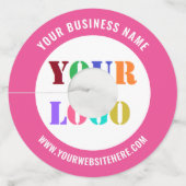 Uw Logo Naam Website Label Bedrijfs Wijnglas (Achterkant)