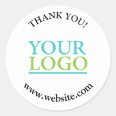 Uw Logo, naam & website Promo vs 6 Ronde Sticker (Voorkant)