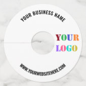 Uw Logo Naam Website Promotie Wijnglas Label (Voorkant)