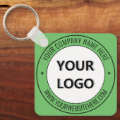Uw Logo Naam Website Promotie Zakelijke Sleutelhan Sleutelhanger (Voorkant)