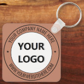 Uw Logo Naam Website Promotie Zakelijke Sleutelhan Sleutelhanger (Achterkant)