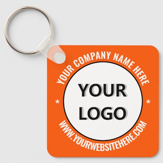 Uw Logo Naam Website Sleutelhanger - Aangepaste kl (Voorkant)