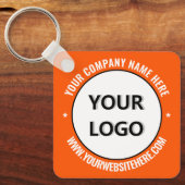 Uw Logo Naam Website Sleutelhanger - Aangepaste kl (Voorkant)