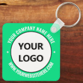 Uw Logo Naam Website Sleutelhanger - Aangepaste kl (Achterkant)