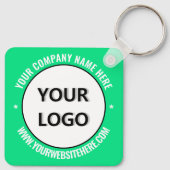 Uw Logo Naam Website Sleutelhanger - Aangepaste kl (Achterkant)