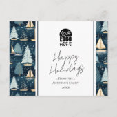 Uw Logo nautische kerstgroeten Briefkaart (Voorkant)