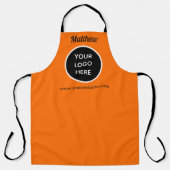 Uw Logo Neon Oranje Website Geel Bedrijf Schort (Voorkant)