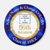 Uw LOGO of AFBEELDING, 50e klas Reunion-cadeaus Magneet (Voorkant)