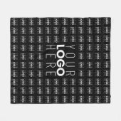 Uw Logo of Afbeelding betegeld patroon groot centr Fleece Deken (Voorkant (Horizontaal))