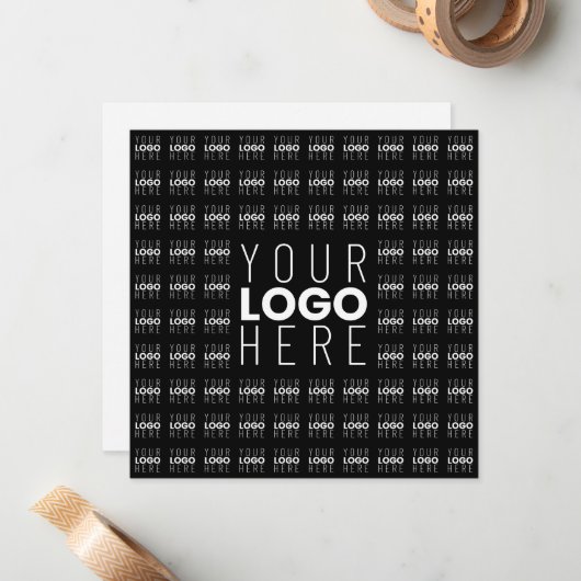 Uw Logo of Afbeelding betegeld patroon groot centr Notitiekaartje (Voorkant / Achterkant in situ)