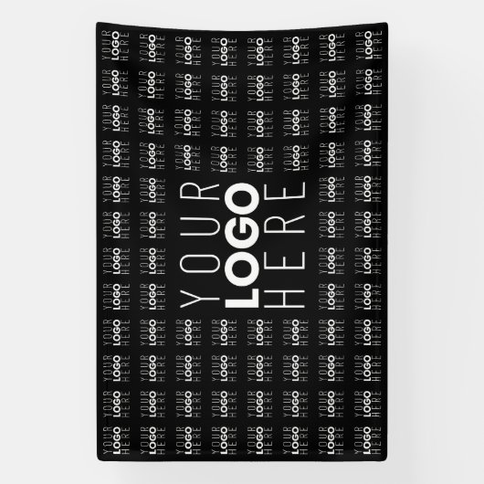 Uw Logo of Afbeelding betegeld patroon groot centr Spandoek (Verticaal)