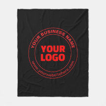 Uw logo of afbeelding & bewerkbare tekst, rood of