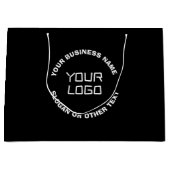 Uw logo of afbeelding & bewerkbare tekst | Zwart & Groot Cadeauzakje (Voorkant)