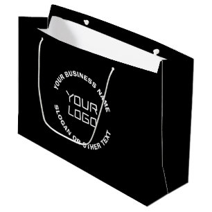 Uw logo of afbeelding & bewerkbare tekst Zwart & Groot Cadeauzakje
