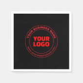 Uw Logo of Afbeelding en bewerkbare tekst, rood of Servet (Voorkant)