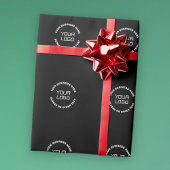 Uw Logo of Afbeelding en bewerkbare tekst | Zwart  Cadeaupapier