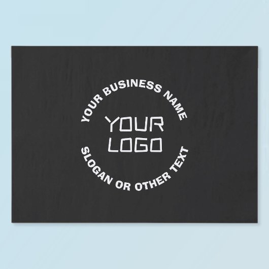 Uw Logo of Afbeelding en bewerkbare tekst | Zwart  Tissuepapier