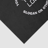 Uw Logo of Afbeelding en bewerkbare tekst | Zwart Tissuepapier (Detail)